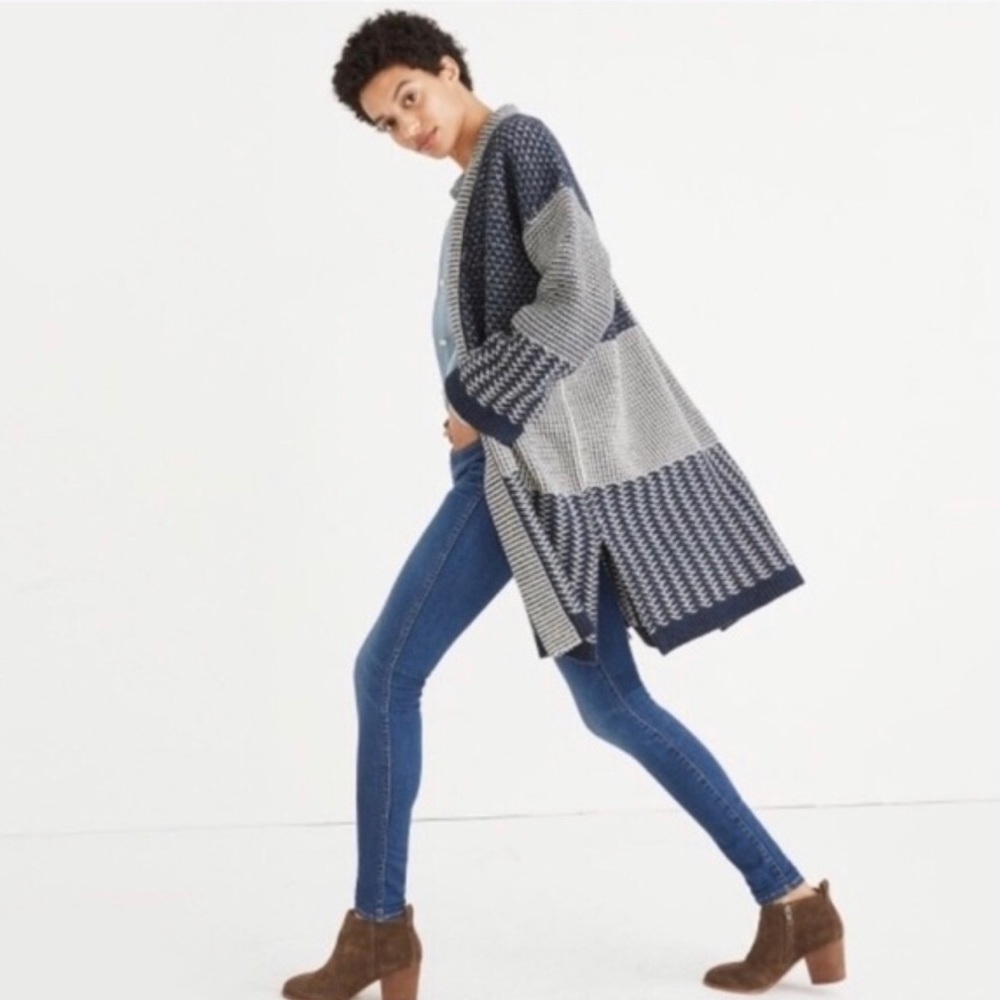 Madewell Patchwork College Cardigan